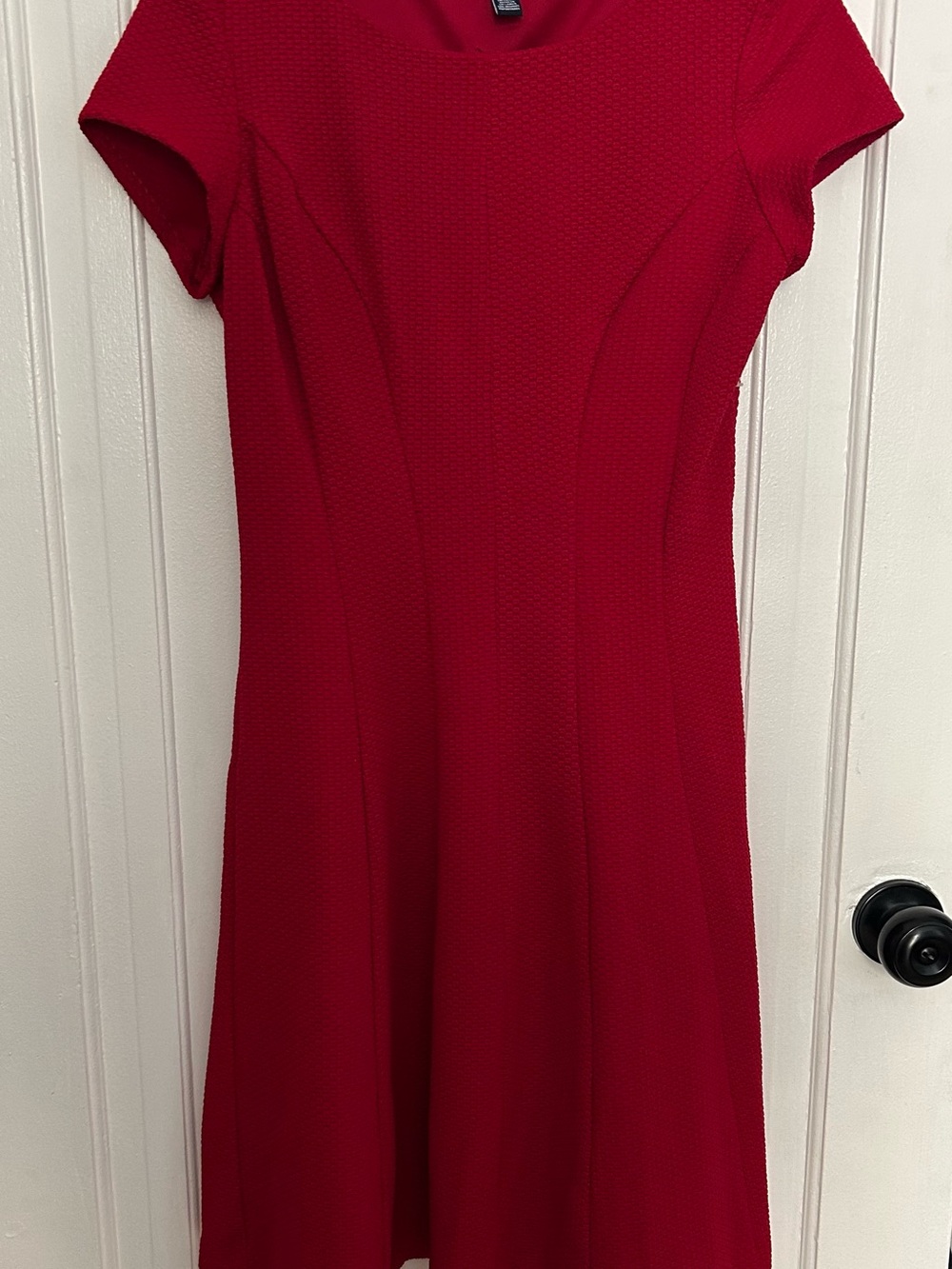 Chaps Red Textured Dress